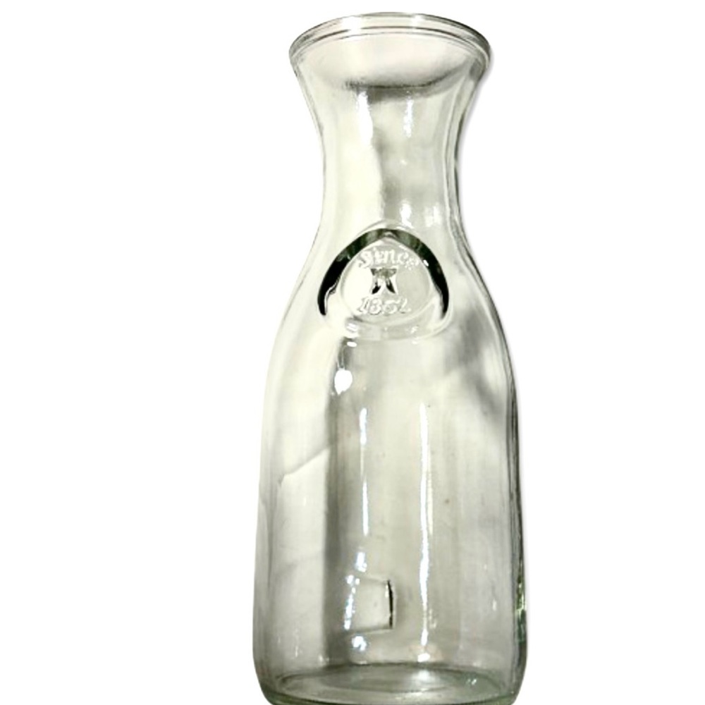 VINTAGE PAUL MASSON EMBOSSED GLASS DECANTER CARAFE ‘Since 1852’